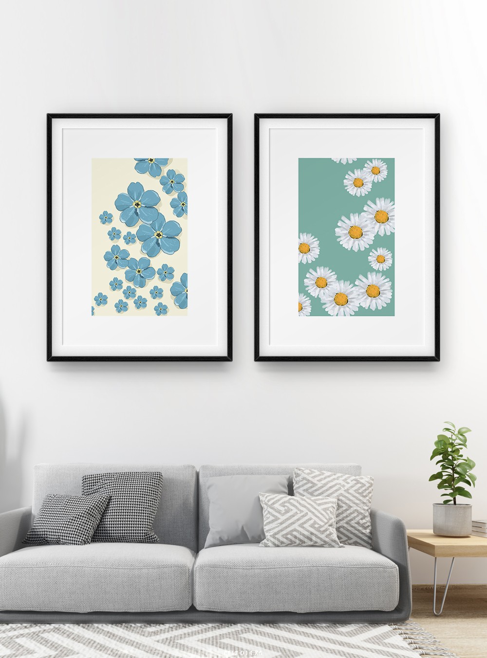 Hoa lá tranh vẽ CHL2-014-KG